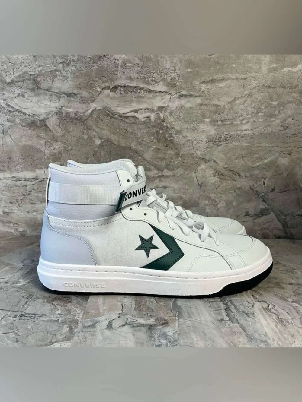 CONVERSE Pro Blazer V2 Mid Trainers, White/Green - Picture 7 of 7